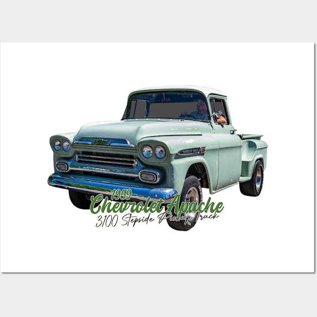 1959 Chevrolet Apache 3100 Stepside Pickup Truck Wall Art by Gestalt Imagery